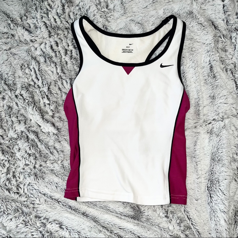 Women’s Dri-Fit Nike Tank | White/Pink | XS